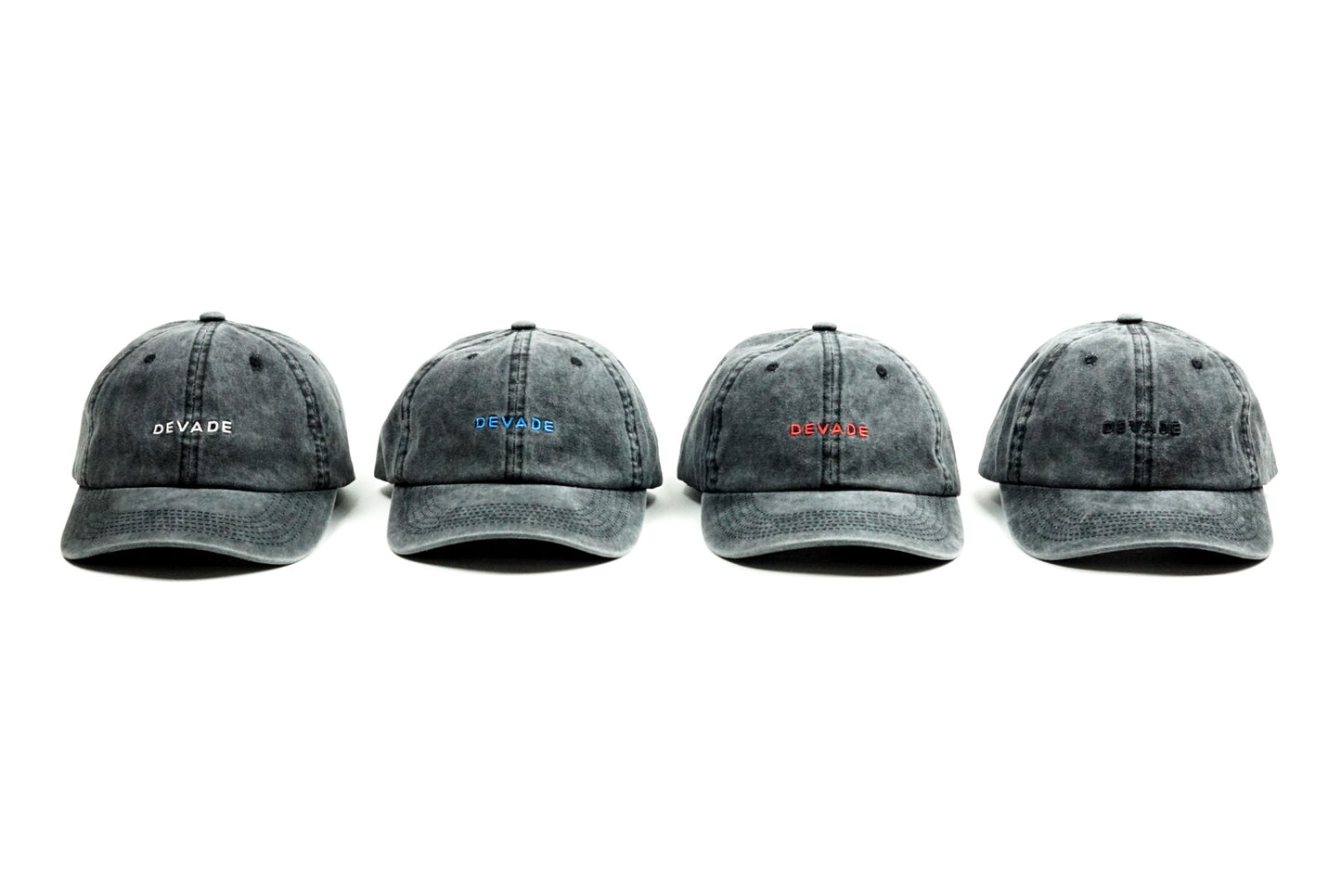 BLACK WASH BLUE LOGO DAD HAT